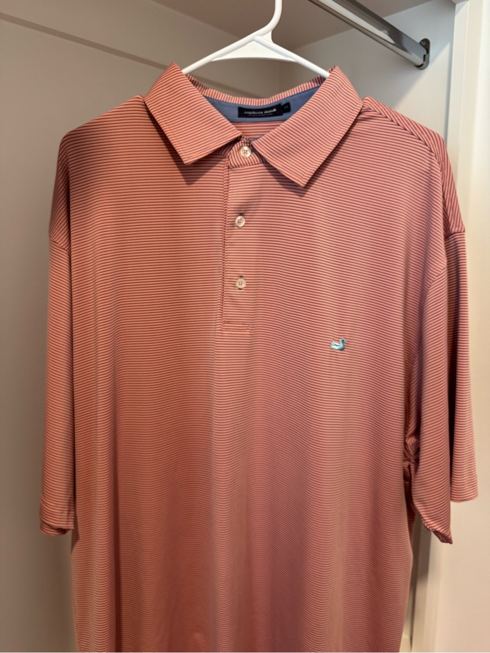 Southern Marsh Men’s Salmon Stripe Polo